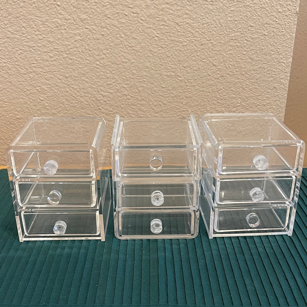 Clear Acrylic Drawer Organizer Set